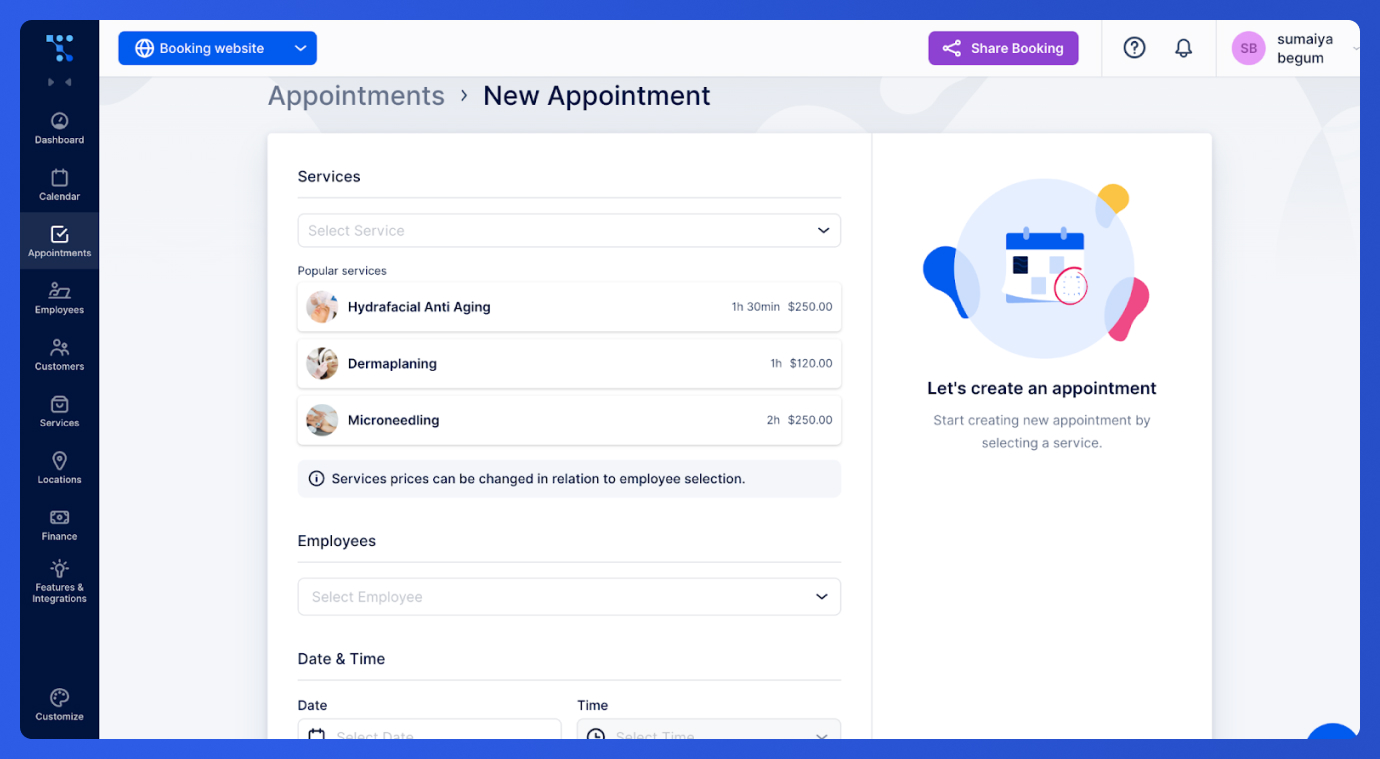 trafft_dashboard_booking appointment-software