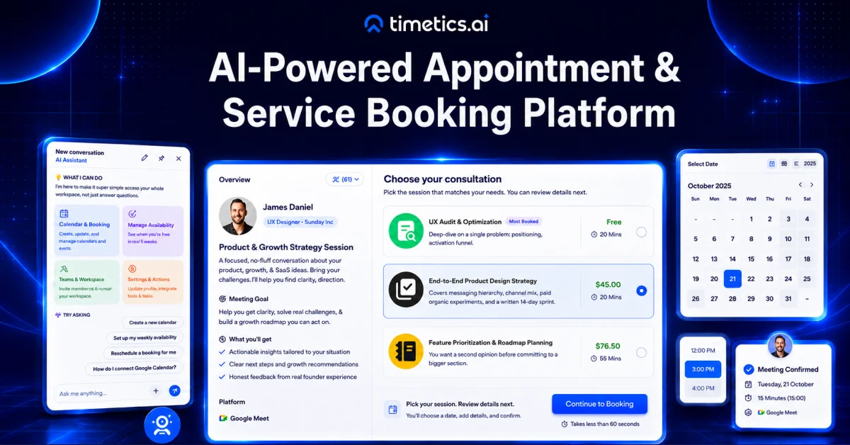 Timetics AI Launches AI Scheduling Platform That Turns Bookings Into Sales — A Calendly Alternative