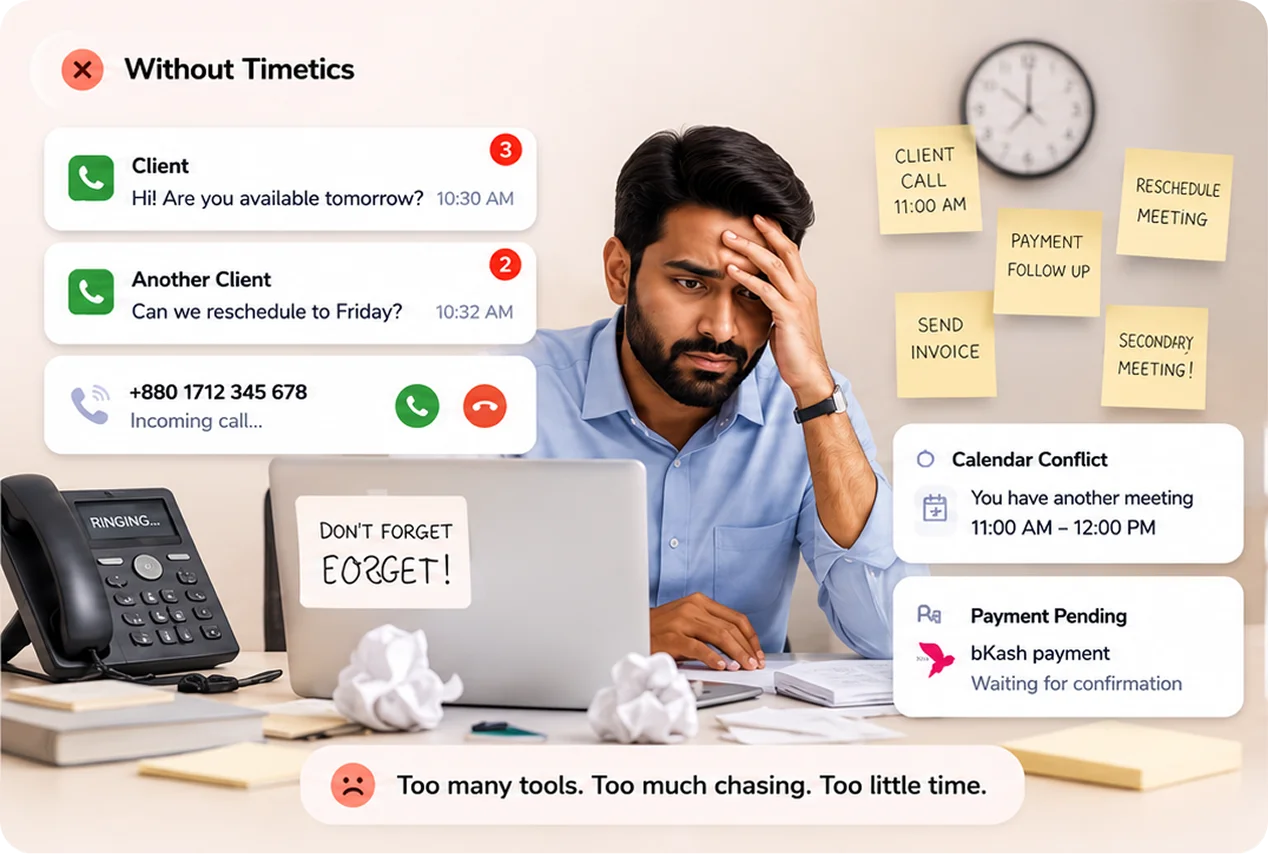 Running a service business without Timetics
