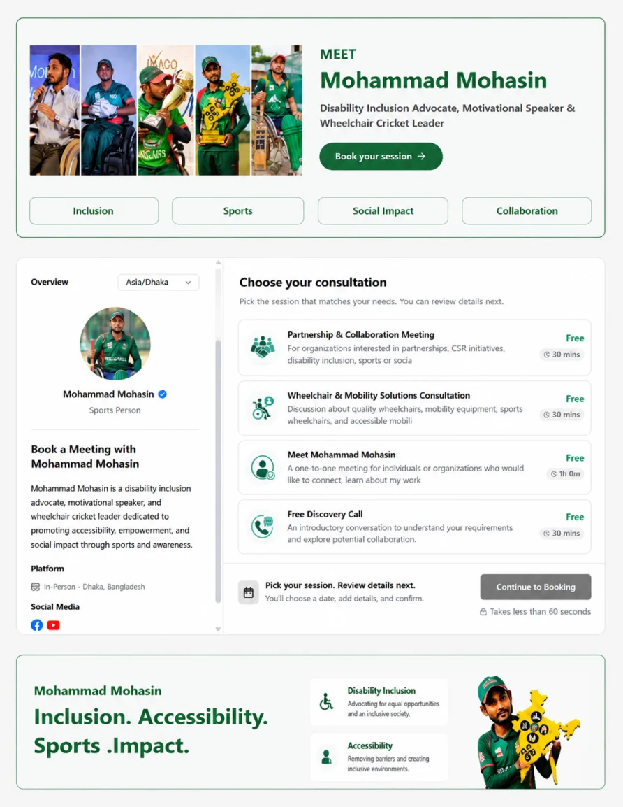 Timetics AI booking page template