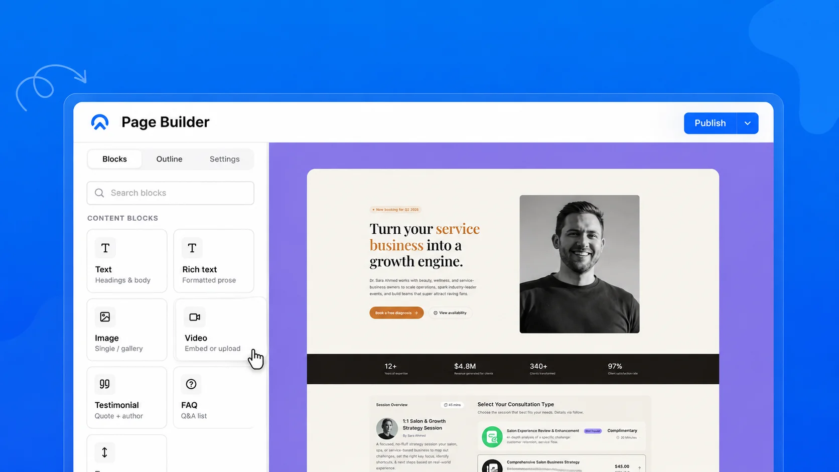Booking Page Builder