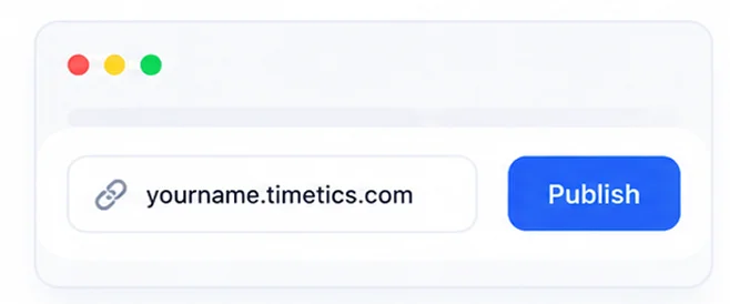 Booking page publishing to its own URL