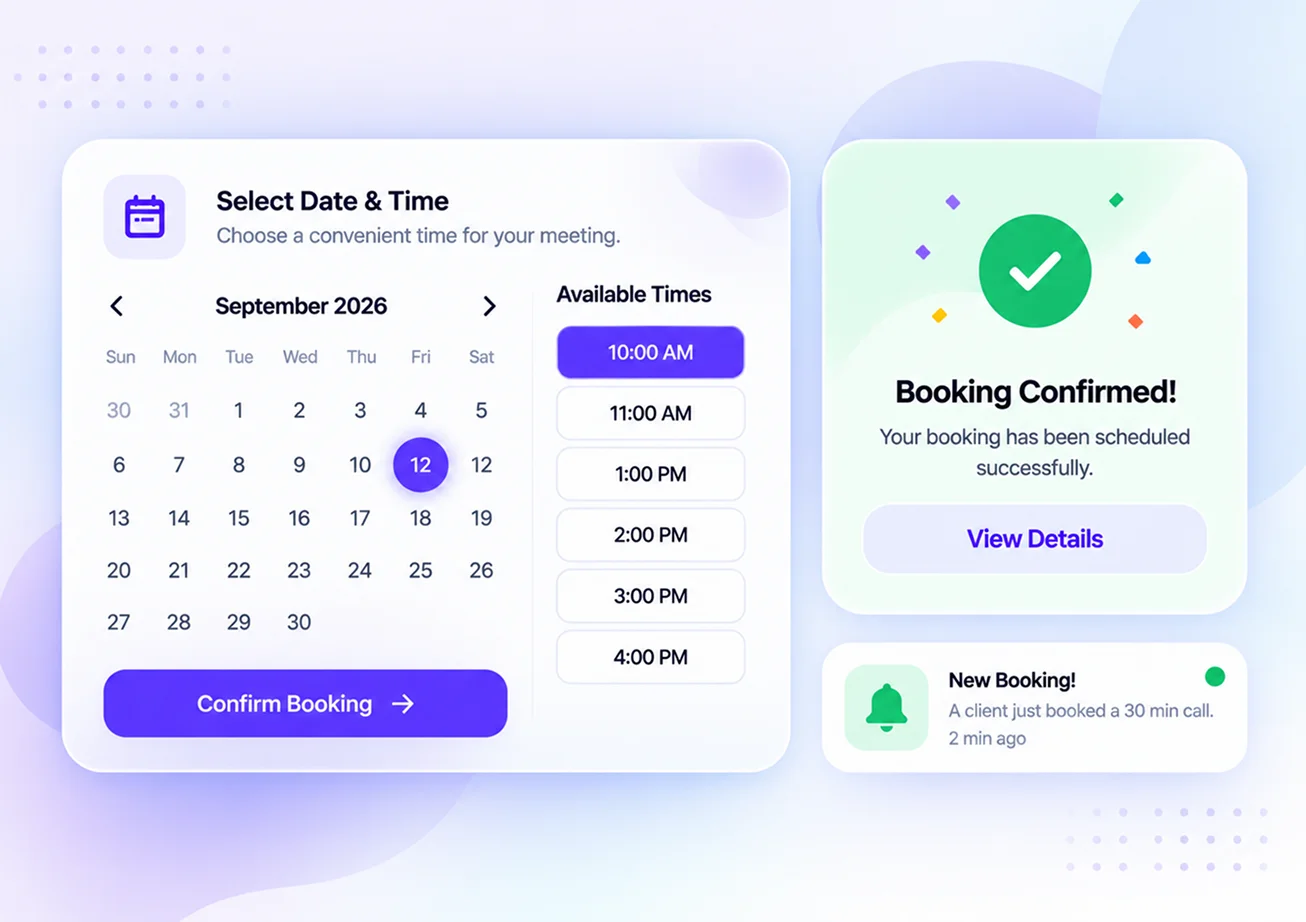 Publish your booking page and start getting bookings