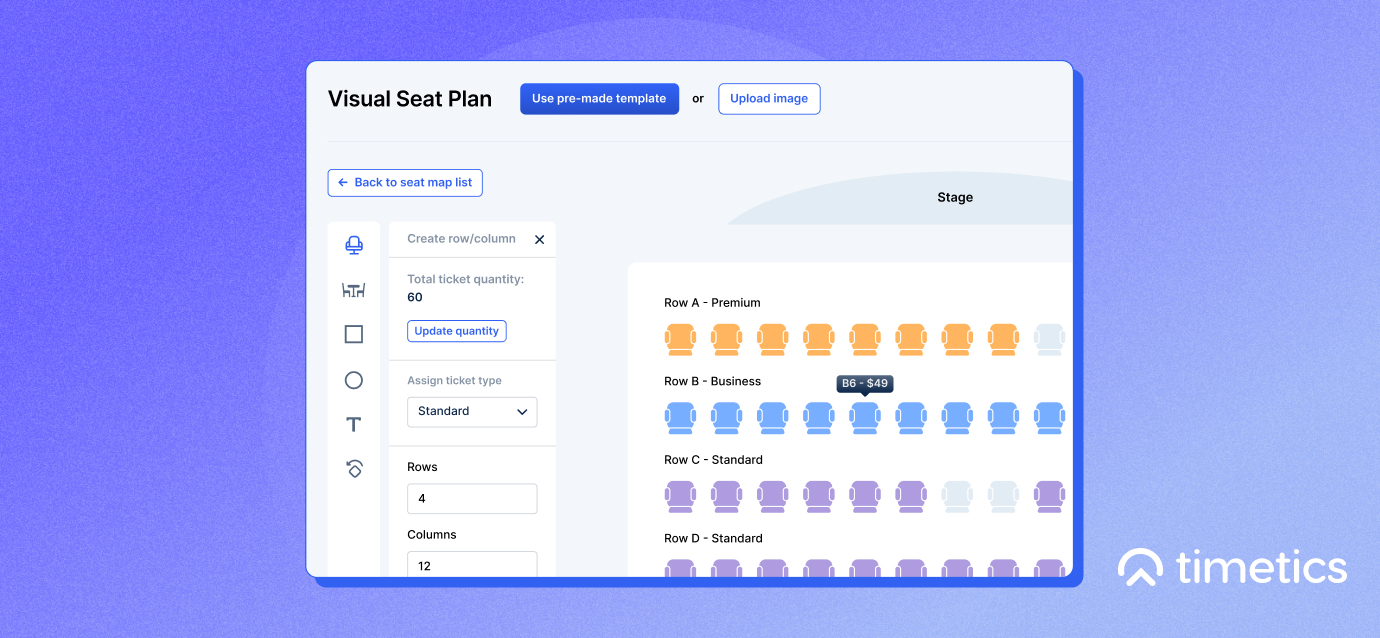 Timetics Seating Arrangement 