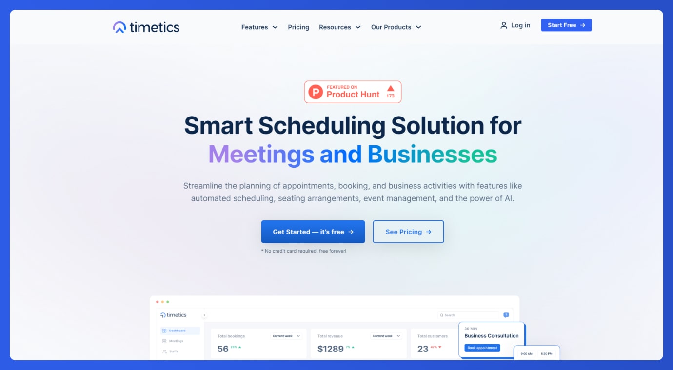 timetics.ai best appointment scheduling softwares for consultants