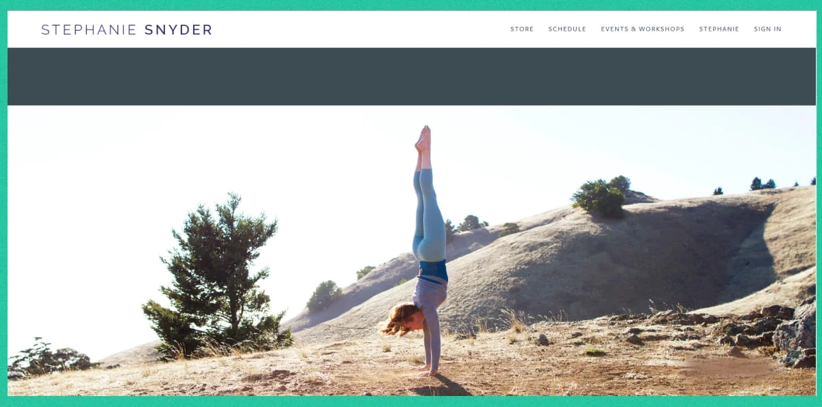 stephanie yoga website examples