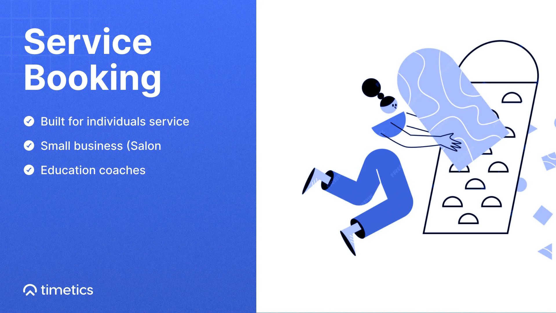 Service booking: built for the major service industry salon, education coaches