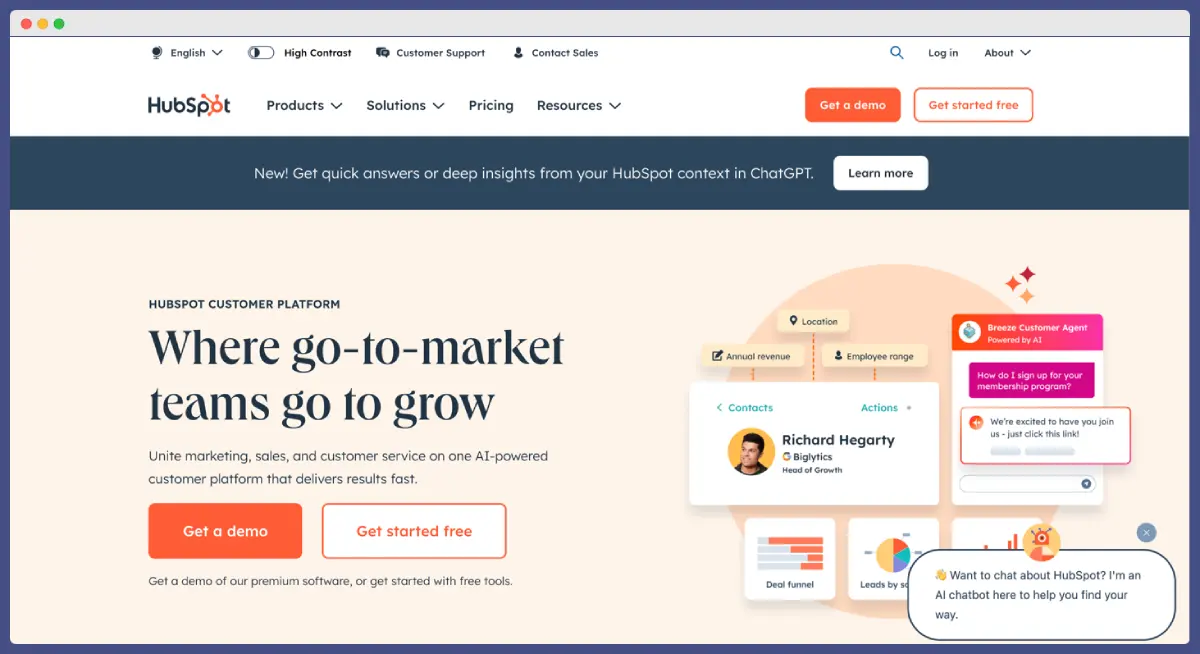 HubSpot – best SaaS tool for customer relationship management (CRM) and inbound marketing